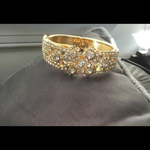 Vintage rhinestone cuff bracelet